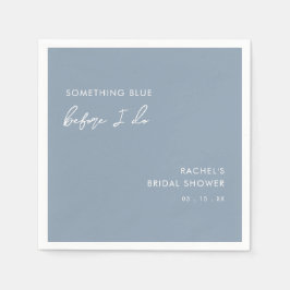 Etwas Blau, bevor ich das moderne Brautparty mache Serviette