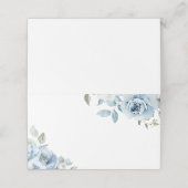Etwas Blau, bevor ich dustig blaue Blüten Platzkarte (Außenseite Aufgefaltet)