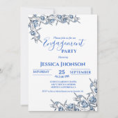 Etwas Blau bevor ich eine staubige Engagement-Part Einladung (Vorderseite)