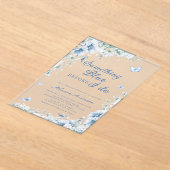 Etwas Blau bevor ich Elegantes Brautparty mache Acryleinladungen (Ablage )