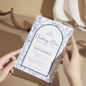 Etwas Blau bevor ich elegantes Brautparty mache Einladung