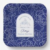 Etwas Blau bevor ich elegantes Brautparty mache Pappteller (Vorderseite)