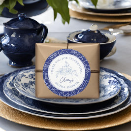 Etwas Blau bevor ich elegantes Brautparty mache Runder Aufkleber