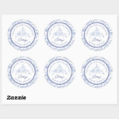 Etwas Blau bevor ich elegantes Brautparty mache Runder Aufkleber (Blatt)