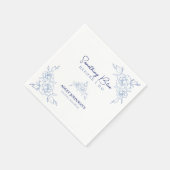 Etwas Blau bevor ich elegantes Brautparty mache Serviette (Ecke)