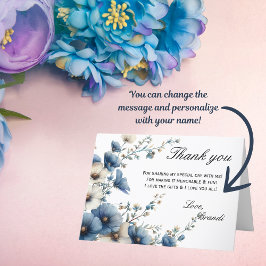 Etwas Blau, bevor ich falten Dank Karte