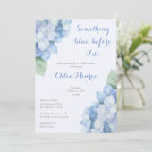 Etwas Blau, bevor ich florale Hydrangeas mache Einladung (Stehend Vorderseite)