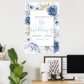 Etwas Blau, bevor ich floralen Willkommensuntersch Poster (Heimbüro)
