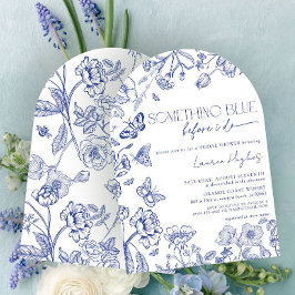 Etwas Blau, bevor ich florales Brautparty in Einladung