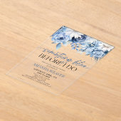 Etwas Blau, bevor ich florales Brautparty mache Acryleinladungen (Ablage )