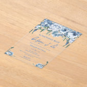 Etwas Blau, bevor ich florales Brautparty mache Acryleinladungen (Ablage )