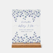 Etwas Blau, bevor ich florales Brautparty mache Acrylschild (Vorderseite)