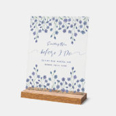 Etwas Blau, bevor ich florales Brautparty mache Acrylschild (Winkel)
