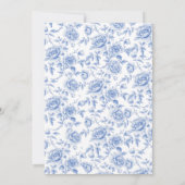 Etwas Blau, bevor ich florales Brautparty mache Einladung (Rückseite)