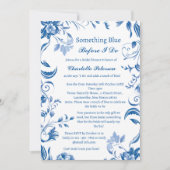 Etwas Blau, bevor ich florales Brautparty mache Einladung (Vorderseite)