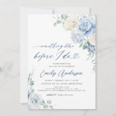 Etwas Blau, bevor ich florales Brautparty mache Einladung (Vorderseite)