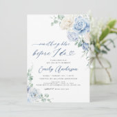 Etwas Blau, bevor ich florales Brautparty mache Einladung (Stehend Vorderseite)