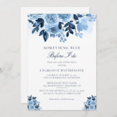 Etwas Blau, bevor ich florales Brautparty mache Einladung (Vorne/Hinten)