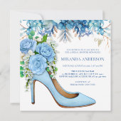 Etwas Blau, bevor ich florales Brautparty mache Einladung (Rückseite)