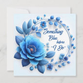 Etwas Blau, bevor ich florales Brautparty mache Einladung (Vorderseite)