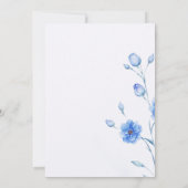 Etwas Blau, bevor ich florales Brautparty mache Einladung (Rückseite)