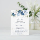Etwas Blau, bevor ich florales Brautparty mache Einladung (Stehend Vorderseite)
