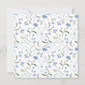 Etwas Blau, bevor ich florales Brautparty mache Einladung (Rückseite)