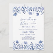 Etwas Blau, bevor ich florales Brautparty mache Einladung (Vorderseite)