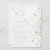 Etwas Blau, bevor ich florales Brautparty mache Einladung (Vorderseite)