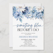 Etwas Blau, bevor ich florales Brautparty mache Einladung (Vorderseite)