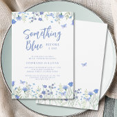 Etwas Blau, bevor ich florales Brautparty mache Einladung