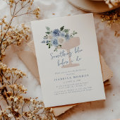 Etwas Blau, bevor ich florales Brautparty mache Einladung