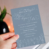 Etwas Blau, bevor ich florales Brautparty mache Einladung