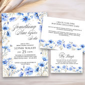 Etwas Blau, bevor ich florales Brautparty mache Einladung