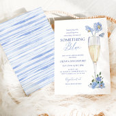 Etwas Blau, bevor ich florales Brautparty mache Einladung