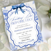 Etwas Blau, bevor ich florales Brautparty mache Einladung