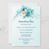 Etwas Blau, bevor ich florales Brautparty mache Einladung (Vorderseite)