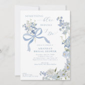 Etwas Blau, bevor ich florales Brautparty mache Einladung (Vorderseite)