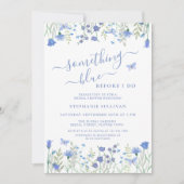 Etwas Blau, bevor ich florales Brautparty mache Einladung (Vorderseite)