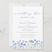 Etwas Blau, bevor ich florales Brautparty mache Einladung (Vorderseite)
