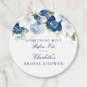 Etwas Blau, bevor ich florales Brautparty mache Geschenkanhänger (Vorderseite)