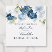 Etwas Blau, bevor ich florales Brautparty mache Geschenkanhänger (Rückseite)