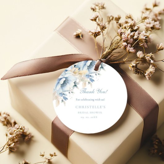 Etwas Blau bevor ich florales Brautparty mache Geschenkanhänger