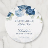 Etwas Blau, bevor ich florales Brautparty mache Geschenkanhänger (Vorderseite)