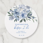 Etwas Blau, bevor ich florales Brautparty mache Geschenkanhänger (Vorderseite)