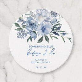 Etwas Blau, bevor ich florales Brautparty mache Geschenkanhänger