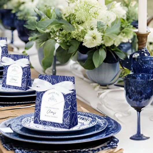 Etwas Blau, bevor ich florales Brautparty mache Geschenkschachtel