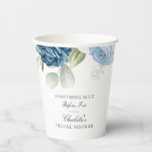 Etwas Blau, bevor ich florales Brautparty mache Pappbecher (Vorderseite)