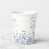 Etwas Blau, bevor ich florales Brautparty mache Pappbecher (Links)