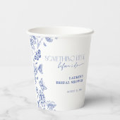 Etwas Blau, bevor ich florales Brautparty mache Pappbecher (Rückseite)